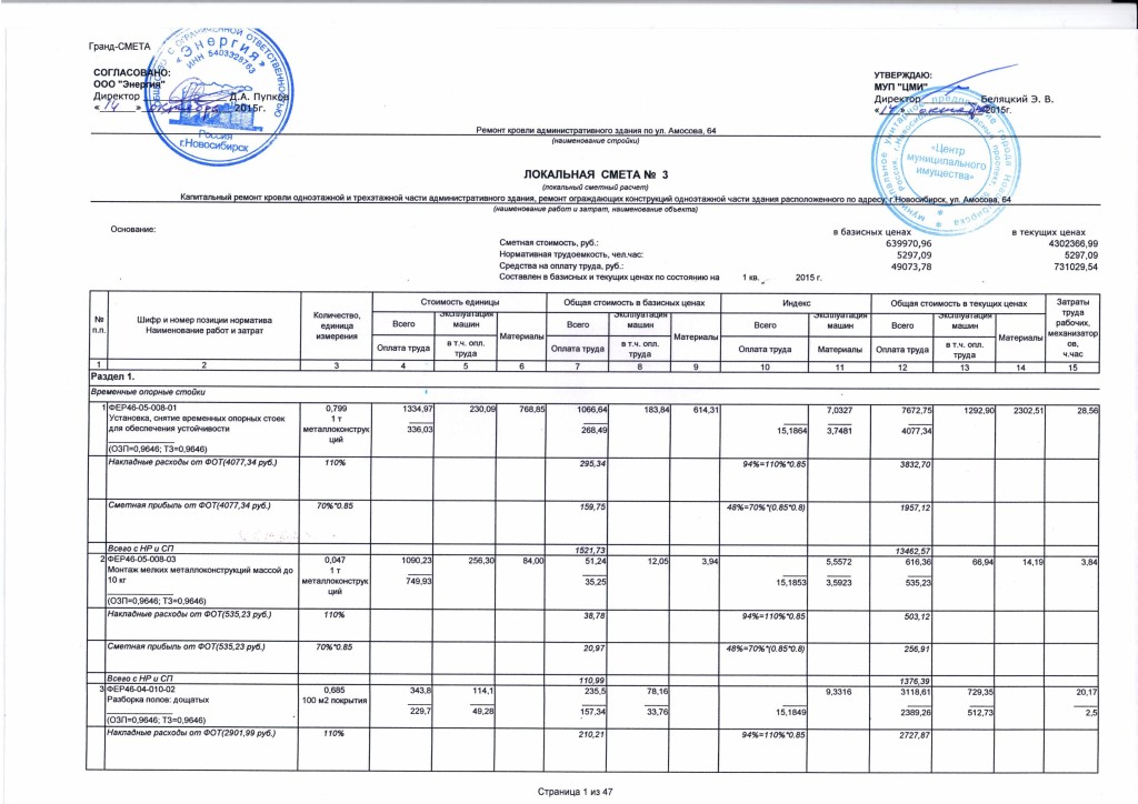 Сметы по строительству образец сметы